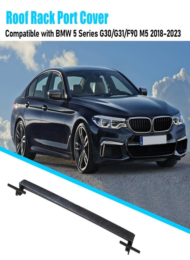 Jaronx غطاء منفذ حامل الأمتعة على سقف سيارة BMW الفئة الخامسة G30/G31 موديلات 2018-2023 من جارونكس، غطاء منفذ حامل الأمتعة على سقف سيارة BMW 520 525 530 540 M550، رقم القطعة 51137443691 (أسود ياقوتي معدني) - Image 3